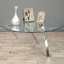 Add a unique touch to any living space with the. Buy Davina Tempered Glass Round Accent Coffee Table W Chrome Legs By Gdfstudio On Dot Bo