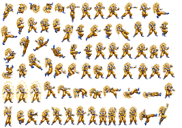 Dbz Ssj Goku Sprite Sheet By Cy689 Sprite Goku Video Game Sprites