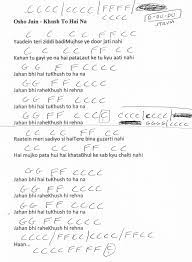 Khush To Hai Na Osho Jain Guitar Chord Chart Guitar Chords Guitar Chord Chart Ukulele Chords Songs