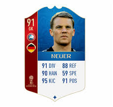 Fifa ultimate team toty leaks, day, time, player and stat predictions. Manuel Neuer Fifa 18 World Cup Rating Fifa 18 Card World Cup Transparent Png Download 2174857 Vippng