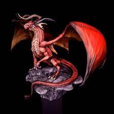 3D Printable Red Great Wyrm from Legendary Dragons by Draco Studios