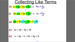 Gcse Revision Video 1 Collecting Like Terms Like Terms Gcse Revision Gcse Math