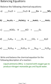 Balancing chemical equations mr durdel s chemistry. Chapter 7 Chemical Reactions Pdf Free Download
