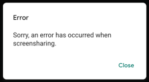 This page is for recording google errors and solutions you can use when you encounter those. Why Doesn T Screen Sharing In Google Meet Work Shift