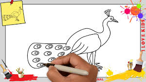 Pfau Zeichnen 2 Schritt Fur Schritt Fur Anfanger Kinder Zeichnen Lernen Youtube