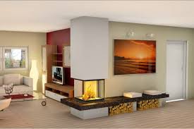 Einzigartiger Kamin Mit 4 Seiten Glas Kamin Kamin Wohnzimmer Tische Wohnzimmer