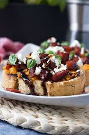 Sweet Potato Chorizo And Feta Bruschetta Recipe Food Savoury Finger Food Recipes