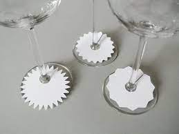Wine Glass Stem Tags Diy Decor