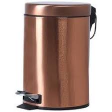 Lixeira Basculante 5 Litros Cobre Rose Gold Fosco Luxo Cozinha Banheiro Nas Americanas Acessorios Para Banheiro Lixeira De Banheiro Banheiro