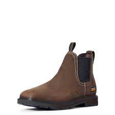 Groundbreaker Chelsea Wide Square Toe Waterproof Steel Toe Work Boot Ariat