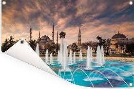 * istanbul is the largest city in turkey with a population of 14.4 million. Bol Com Fontein Voor De Blauwe Moskee In Istanbul Turkije Tuinposter 60x40 Cm Klein