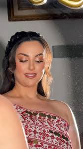 Maya wearing Mayada Saba . Green oil dress ❤️. @mayaahatoum @mayadasaba  #fadhiondesigner #love #style #design