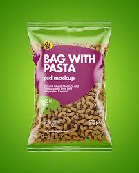 Whole Wheat Chifferini Rigati Pasta Bag Mockup In Bag Sack Mockups On Yellow Images Object Mockups