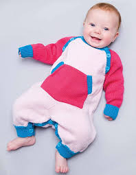 This cozy knit baby blanket pattern features a colorful stripe design will easily stay of favorite way after those baby days are long gone! Knitting Pattern For Baby Onesie Baby Romper With Easy Fastenings On Legs And Chest Baby Boy Knitting Patterns Baby Boy Knitting Easy Baby Knitting Patterns