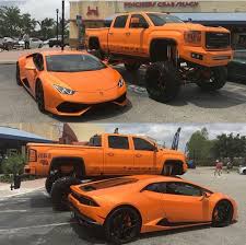 Gmc stands for general motors co., which is a subsidiary of general motors. Orange Lamborghini And Gmc Lamborghinin Super Cars Cool Sports Cars Trucks