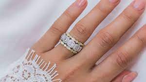 I Really Love Mixing Yellow Gold And White Gold It Makes For Such A Glam Look Silver Wedding Rings White Gold Rings Wedding Rings