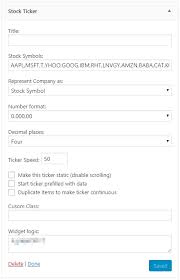 Nasdaq, new york stock exchange, toronto stock exchange. Stock Ticker Wordpress Plugin For Financial Sites Urosevic Devyard