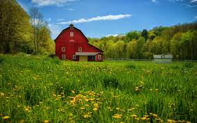 Summer Free Computer Wallpaper Download Landscape Wallpaper Countryside Wallpaper Red Barn