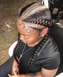 Pin By K H On Braided Feed In Braids Hairstyles Two Braid Hairstyles Kids Braided Hairstyles