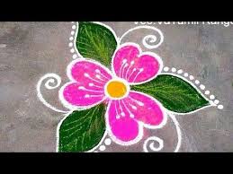 3 2 Colourful Daily Flower Rangoli Kolam Rangoli Designswith Dots Simple Easy Rangoli Muggulu Youtube In 2020 Simple Rangoli Easy Rangoli Designs Flower Drawing