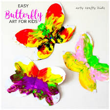 Easy Butterfly Kids Art Arty Crafty Kids It's a traditional origami model that is a good introduction to the the origami butterfly has a simple but elegant look. easy butterfly kids art arty crafty kids