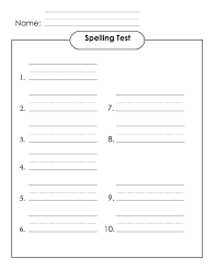 Kindergarten spelling inventory (ksi) a form is provided on page xx to duplicate for each student. 38 Printable Spelling Test Templates Word Pdf á… Templatelab