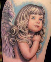 Beautiful Blonde Girl Toddler Angel Tattoo Baby Angel Tattoo Baby Tattoos Angel Tattoo Designs