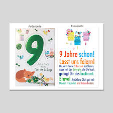 Age 9 Geburtstag Age Serien Michel Verlag Best Of Cards