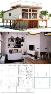 These homes typically include large windows to take in views whether you're in search of a small beach cottage, waterfront home with craftsman influences, or a mediterranean style design, browse through our. Small House Plan Ch464 Modern House Plans Small House Plans Beach House Plans