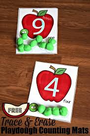 Free Tracing Numbers 1 10 With These Fun Hands On Playdough Mats Perfect For Fall Preschool Math Preschool Pl Playdough Mats Fall Preschool Apple Activities