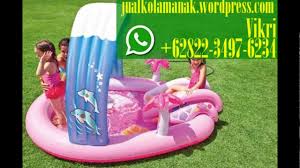 Kolam ini dilengkapi 4 pcs inflatable ring, 6 pcs bola, dan 1 pcs repair patch. Wa 62822 3497 6234 Kolam Renang Perosotan Murah Jual Kolam Perosotan Anak Youtube