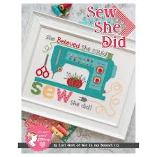 Maybe you would like to learn more about one of these? Sew She Did Cross Stitch Pattern Lori Holt Of Bee In My Bonnet With It S Sew Emma Ise 404 Fat Quarter Shop