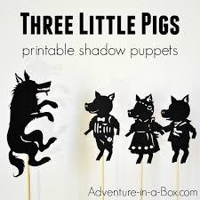 One day, the little old woman decided to make a gingerbread man. Three Little Pigs Shadow Puppet Play With Free Printables Adventure In A Box
