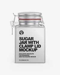 Metallic Sugar Jar Mockup In Jar Mockups On Yellow Images Object Mockups