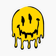 Get My Art Printed On Awesome Products Support Me At Redbubble Rbandme Https Www Redbubble Com I Sticker Dripping Smiley Face Stickers Aesthetic Stickers