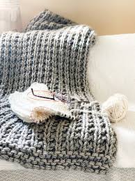 Chunky knit baby blanket pattern. Easy Squishy Knit Throw Blanket Pattern Handy Little Me