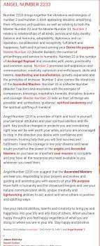 Angel Number 2233 Numerology Angel Guidance Angel Numbers Vibe Quote