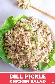 Dill Pickle Canned Chicken Salad Low Carb Recipe Canned Chicken Salad Recipe Can Chicken Recipes Chicken Salad Recipes