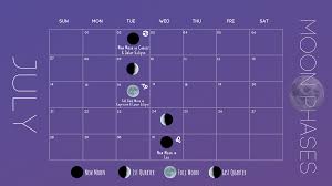 July 2019 Moon Phases Calendar With Associated Zodiac Signs By Soul Sisters Designs Moon Phase Calendar Healing Crystal Jewelry Soul Sisters