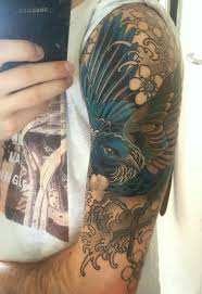 Half Sleeve Bird And Flower Tattoo Wiptui Bird Half Sleeve Tattoo From Dean At Sacred Tattoo Kingsland Nz Bird Tattoo Sleeves Half Sleeve Tattoo Sacred Tattoo