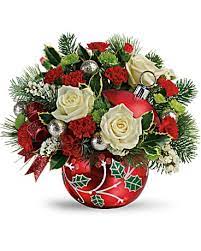We can deliver any bouquet you choose to yonkers, ny and beyond! Teleflora S Classic Holly Ornament Bouquet In Yonkers Ny Flowers By Candlelight
