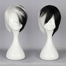 Shop your favorite mens white hair wig with big discount now. Jywigs 12 Black White Wig Mens Synthetic Heat Resistant Short Bob Cosplay Anime Hair Half Black Mixed Half White Rose Wig Cap With Hairnet Buy Online In Azerbaijan At Azerbaijan Desertcart Com Productid