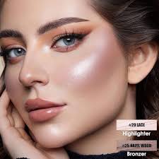 Amazon.com: FOCALLURE 2 入礦物乳霜輪廓棒,保濕熒光筆和古銅色筆,不粘臉部提亮和遮光筆,持久光滑滑翔臉部照明妝容,公平光: