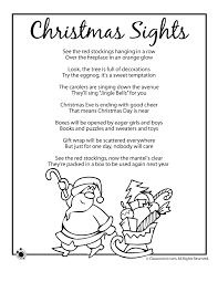Christmas Sights Kids Poem Woo Jr Kids Activities Kids Poems Christmas Poetry Poetry For Kids