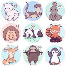 Kawaii Baby Drawings Of Animals - Perangkat Sekolah