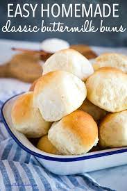 Easy Homemade Classic Buttermilk Buns Recipe Buttermilk Recipes Dinner Rolls Homemade Buns