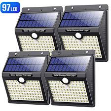Solar Lights For Outdoor Use With Motion Sensor High Quality 97led 1000 Lumen Vooe Solar Light Outdoor 2200 Mah Solar Solarleuchten Solarlampen Solar Licht
