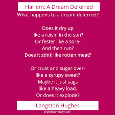 A Dream Deferred By Langston Hughes A Dream Deferred Poem Langston Hughes Poems Langston Hughes Harlem Langston Hughes