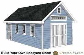 Adirondack cabin plans, 16'x24' with cozy loft and front. 12x24 Traditional Victorian Backyard Shed Plans Icreatables Com