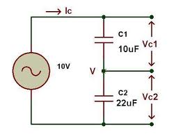 Capacitive Voltage Divider Voltage Distribution In Capacitors Voltage Divider Capacitors Electronics Circuit